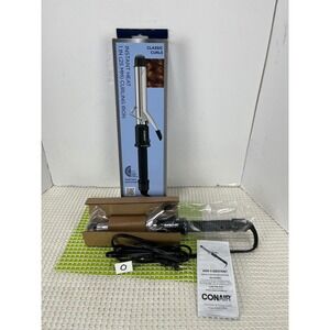 Conair Instant Heat 1 Inch Curling Iron Classic Curls Black New Damaged Box O